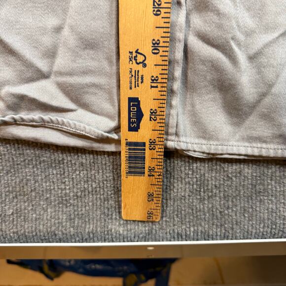 Ariat Work FR Button Up Shirt Men's XLT Beige Work Shirt Western Flame Resist - Picture 8 of 11